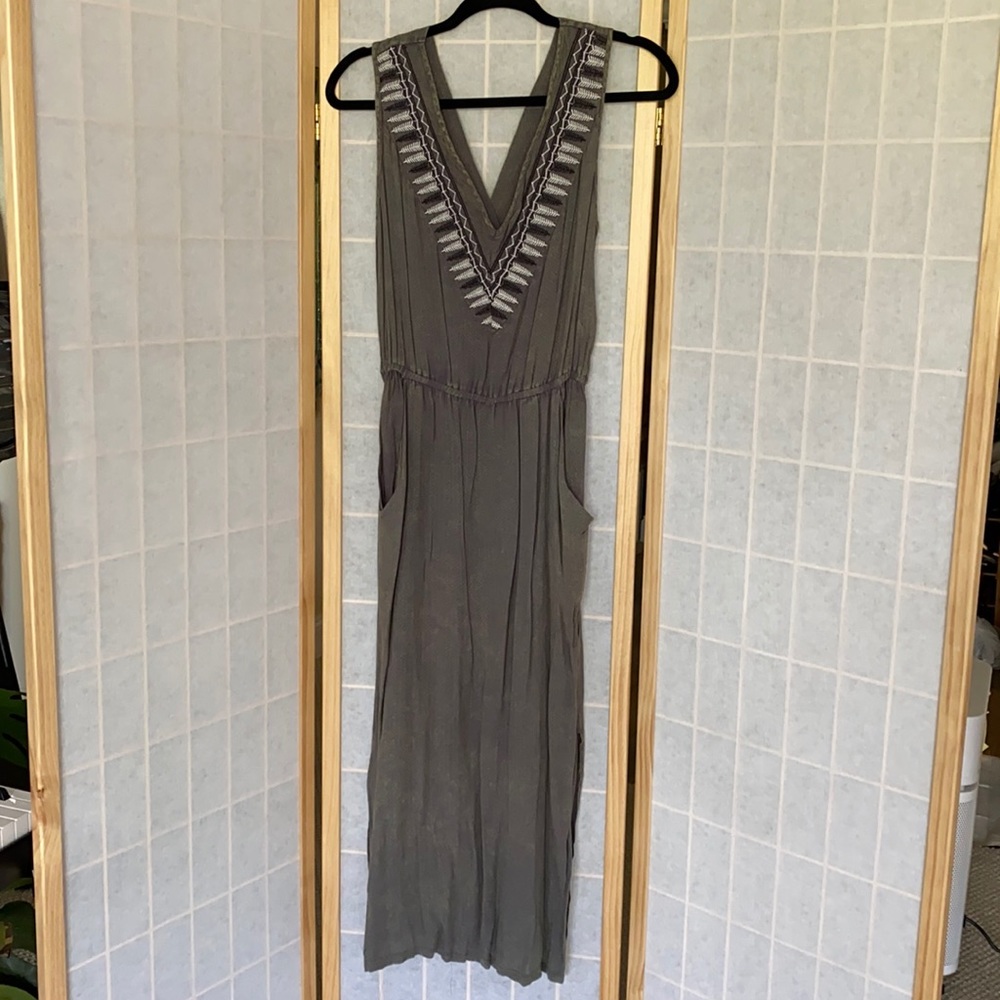 NWOT Anama Green-Goldish Dress